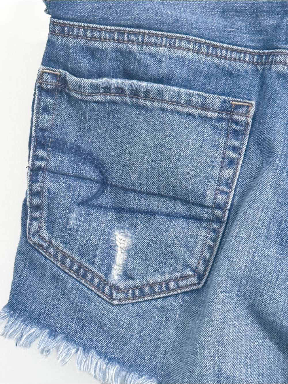 American Eagle Outfitters Embroidered Blue Denim Cutoff Shorts - Picture 10 of 17